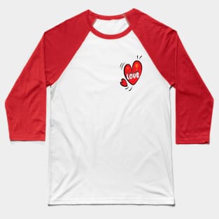 Valentines Day Cute Love Hearts Baseball T-Shirt